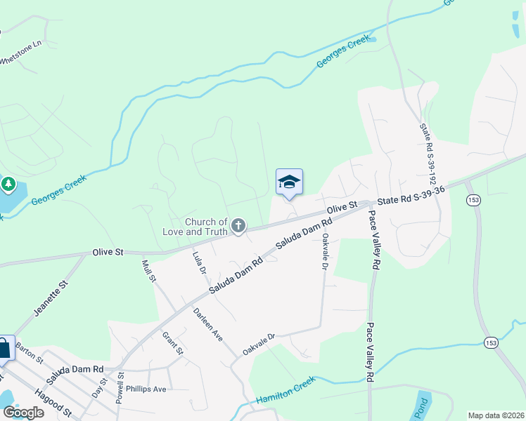 map of restaurants, bars, coffee shops, grocery stores, and more near 1055-1099 Olive St in Easley