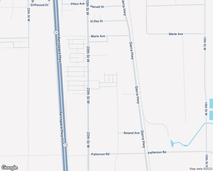 map of restaurants, bars, coffee shops, grocery stores, and more near 1550 20th Street West in Rosamond
