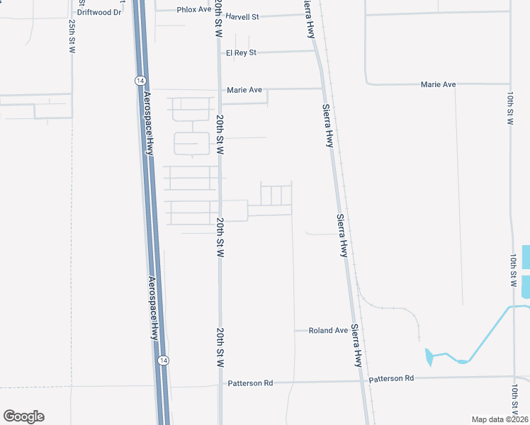 map of restaurants, bars, coffee shops, grocery stores, and more near 1550 20th Street West in Rosamond