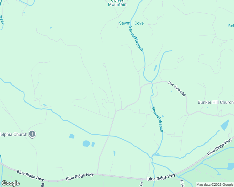map of restaurants, bars, coffee shops, grocery stores, and more near 6151 Dock Jones Road East in Blairsville
