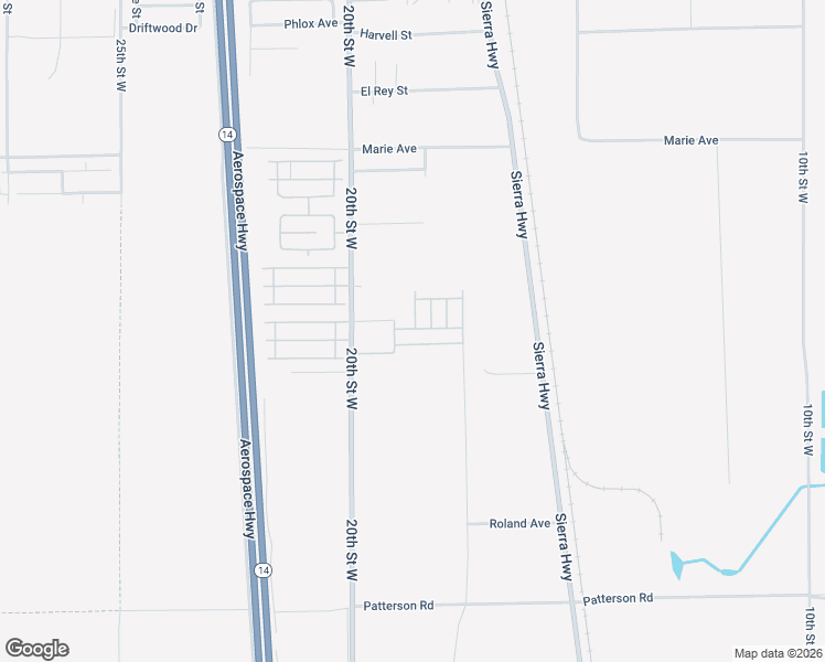 map of restaurants, bars, coffee shops, grocery stores, and more near 1550 20th Street West in Rosamond