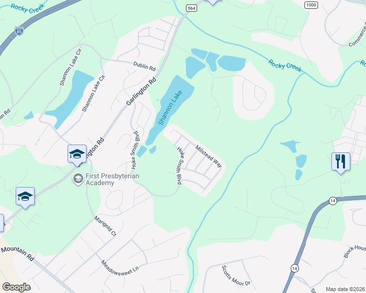 map of restaurants, bars, coffee shops, grocery stores, and more near 19 Windcrest Drive in Greenville