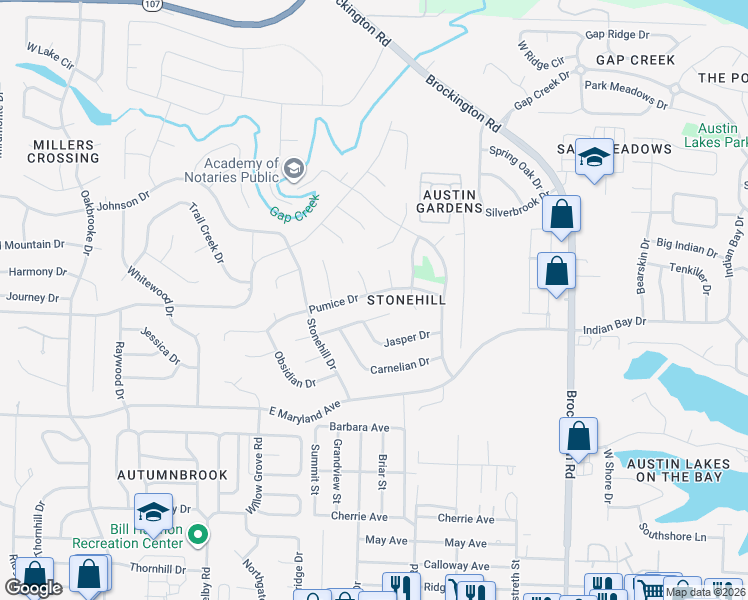 map of restaurants, bars, coffee shops, grocery stores, and more near 301 Pumice Drive in Sherwood