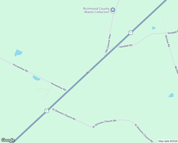 map of restaurants, bars, coffee shops, grocery stores, and more near 1780 U.S. 1 in Rockingham