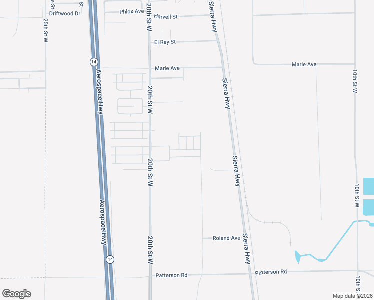 map of restaurants, bars, coffee shops, grocery stores, and more near 1550 20th Street West in Rosamond