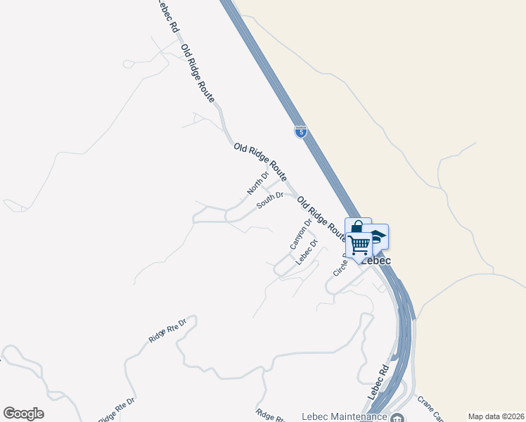 map of restaurants, bars, coffee shops, grocery stores, and more near 508 South Drive in Lebec