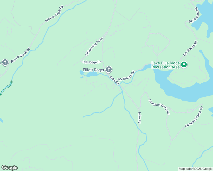 map of restaurants, bars, coffee shops, grocery stores, and more near 203 Deerfield Lane in Blue Ridge