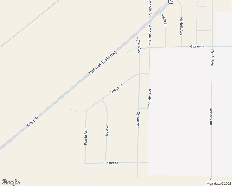 map of restaurants, bars, coffee shops, grocery stores, and more near 23475 Osage Street in Barstow