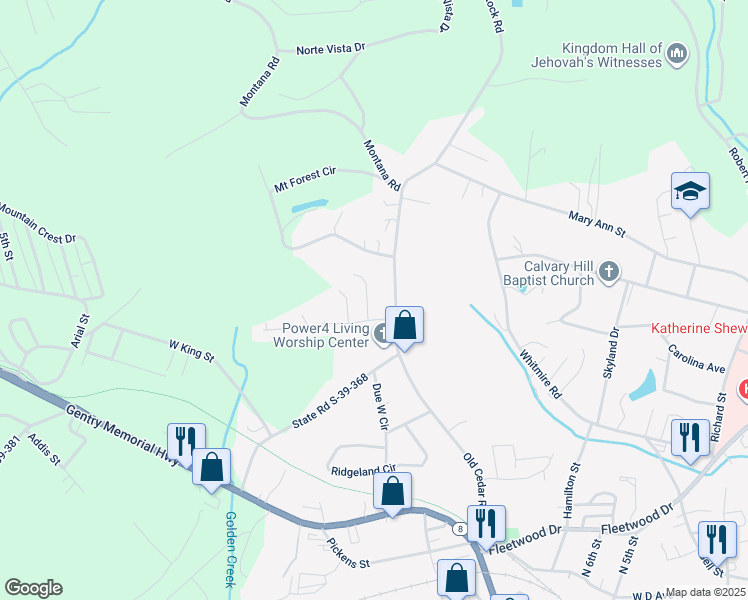 map of restaurants, bars, coffee shops, grocery stores, and more near 150 Jessica Court in Easley