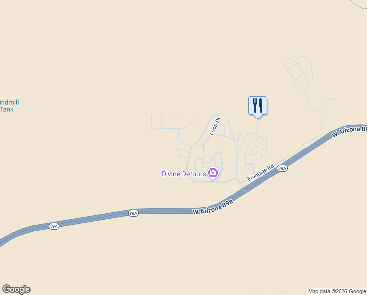 map of restaurants, bars, coffee shops, grocery stores, and more near 65 Yellow Sky Way in Sedona