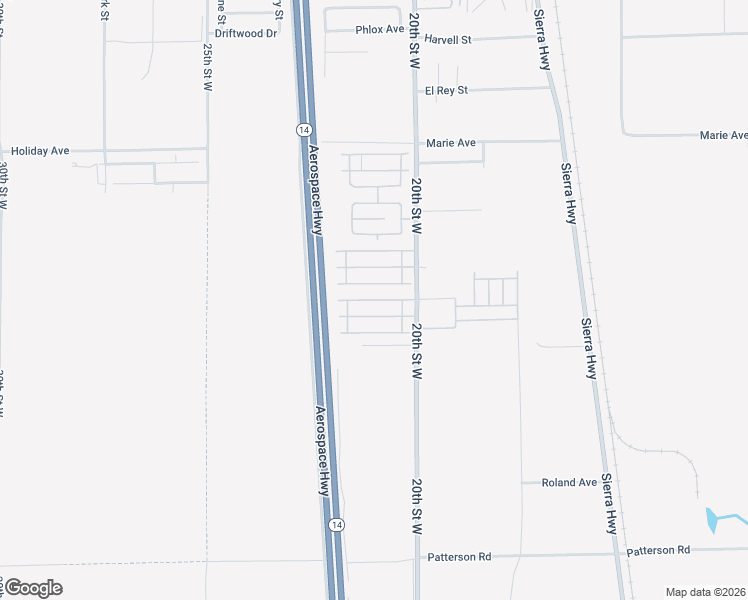 map of restaurants, bars, coffee shops, grocery stores, and more near 2005 Markey Way in Rosamond