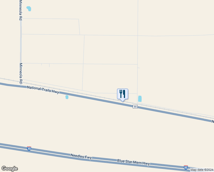 map of restaurants, bars, coffee shops, grocery stores, and more near 41454 Elkhorn Street in Newberry Springs