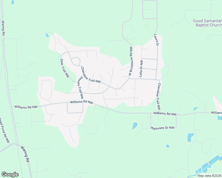 map of restaurants, bars, coffee shops, grocery stores, and more near 1690 Vann Way Northwest in Dalton