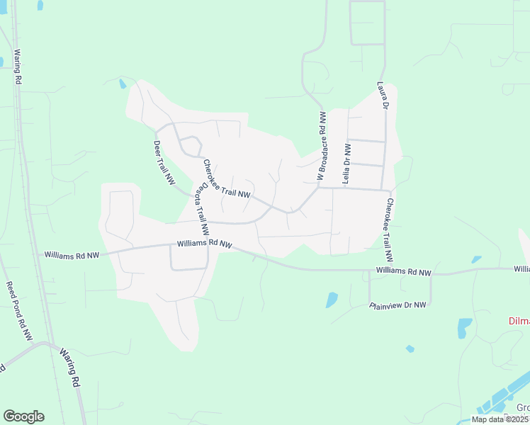 map of restaurants, bars, coffee shops, grocery stores, and more near 1703 Vann Way Northwest in Dalton