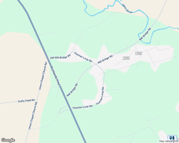 map of restaurants, bars, coffee shops, grocery stores, and more near 174 Northwest Bridge Road in Jacksonville