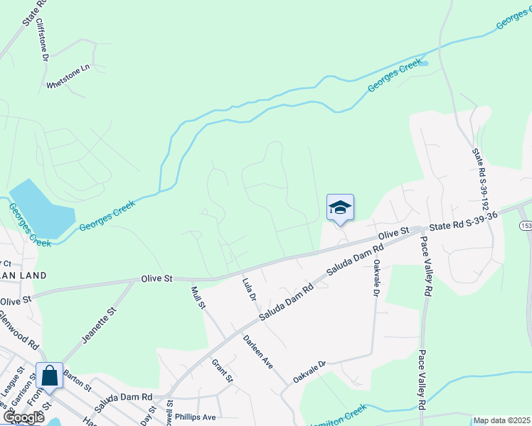 map of restaurants, bars, coffee shops, grocery stores, and more near 226 Lula Drive in Easley