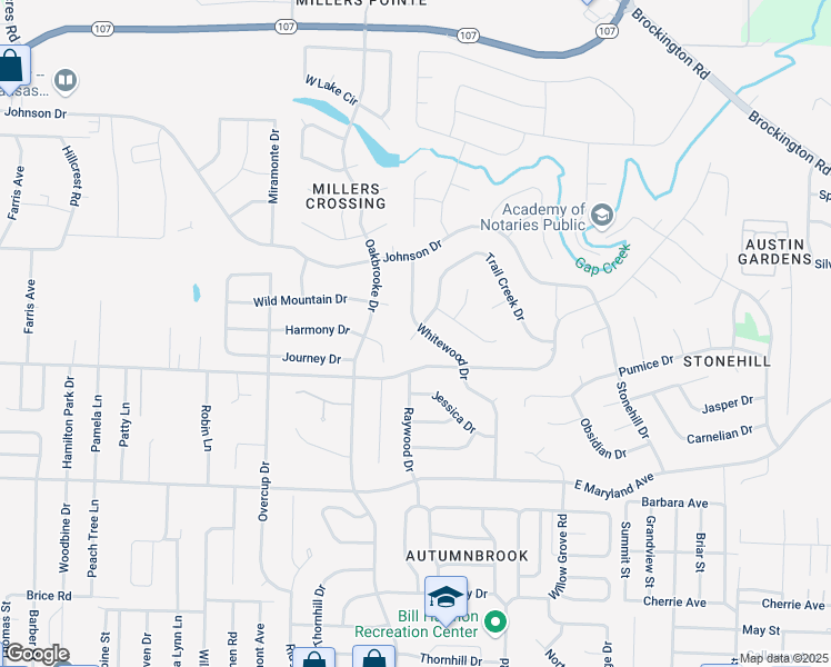 map of restaurants, bars, coffee shops, grocery stores, and more near 8800 Trail Creek Court in Sherwood
