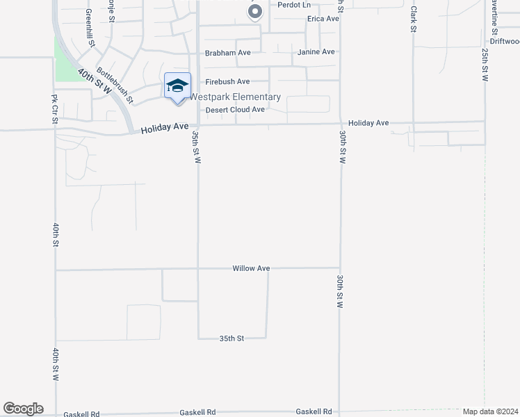 map of restaurants, bars, coffee shops, grocery stores, and more near Holiday Avenue in Rosamond