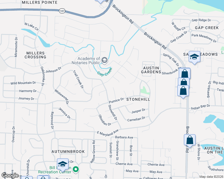 map of restaurants, bars, coffee shops, grocery stores, and more near 3200 Stonehill Drive in Sherwood