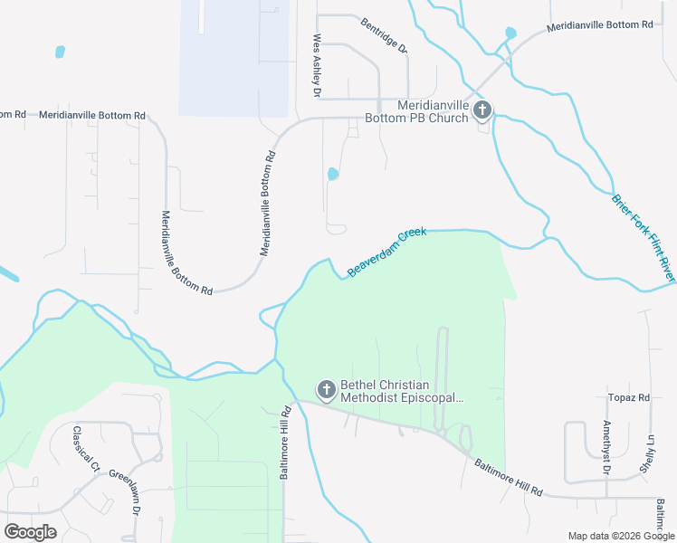 map of restaurants, bars, coffee shops, grocery stores, and more near 481 Meridianville Bottom Road in Meridianville