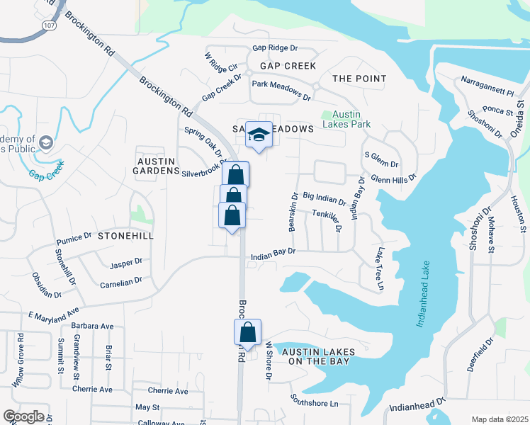 map of restaurants, bars, coffee shops, grocery stores, and more near 9880 Brockington Road in Sherwood