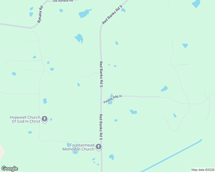 map of restaurants, bars, coffee shops, grocery stores, and more near 1088 Red Banks Road South in Byhalia