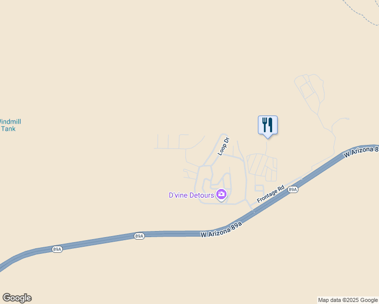 map of restaurants, bars, coffee shops, grocery stores, and more near 65 Yellow Sky Way in Sedona