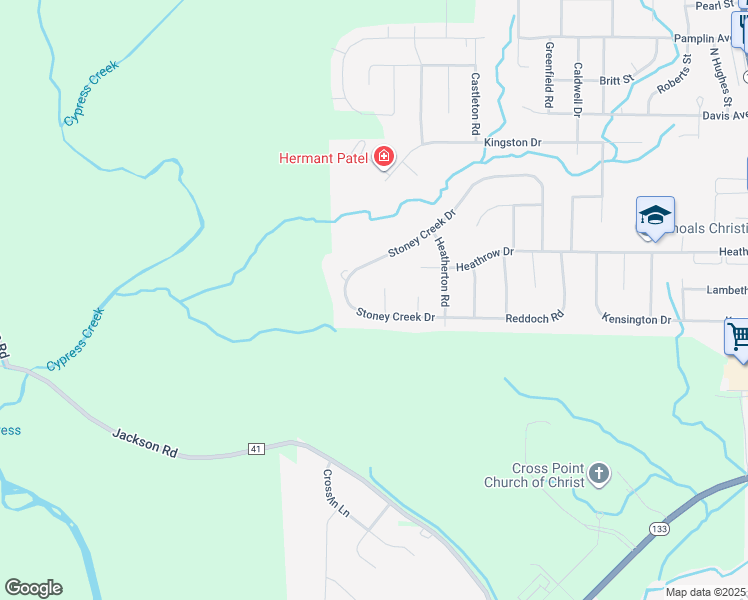 map of restaurants, bars, coffee shops, grocery stores, and more near 147-183 Stoney Creek Drive in Florence