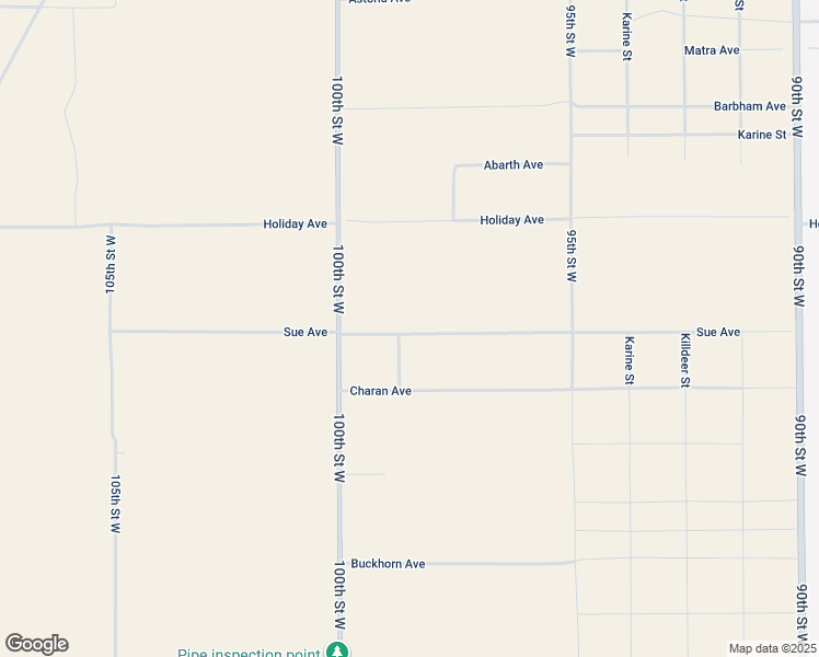 map of restaurants, bars, coffee shops, grocery stores, and more near Sue Avenue in Rosamond