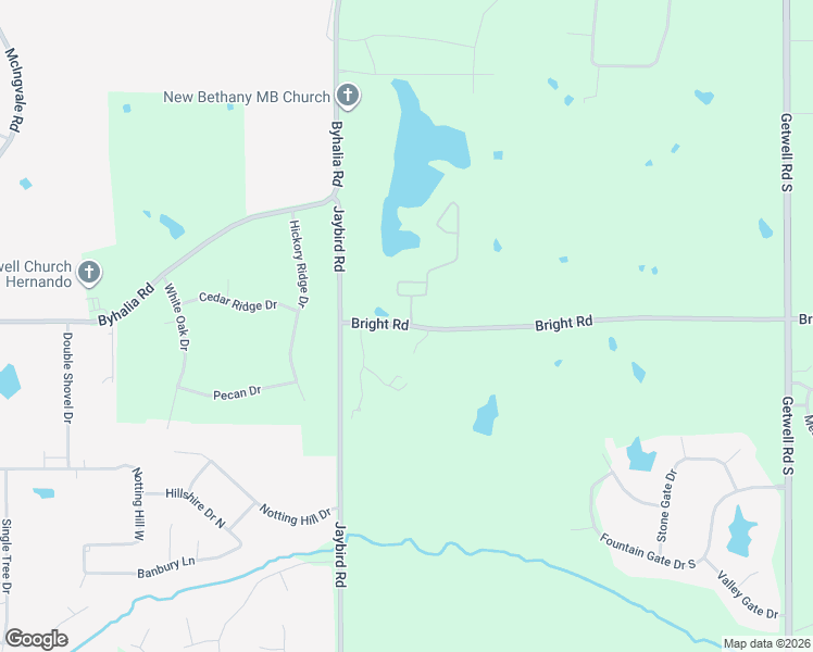 map of restaurants, bars, coffee shops, grocery stores, and more near 2154 Bright Road in Hernando