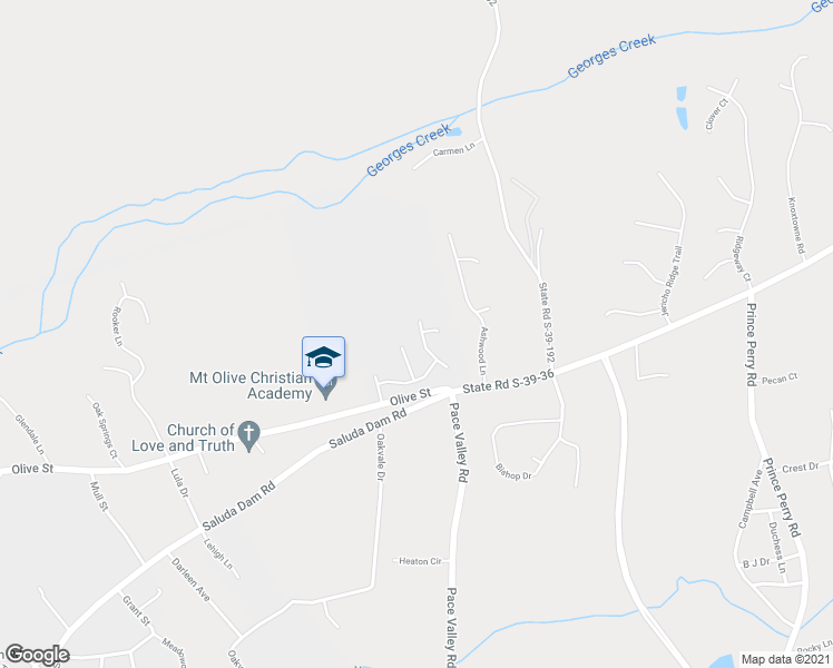 map of restaurants, bars, coffee shops, grocery stores, and more near 317 Morning Creek Drive in Easley