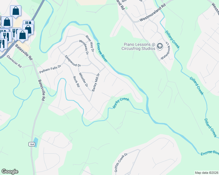 map of restaurants, bars, coffee shops, grocery stores, and more near 13 Briarberry Court in Greer