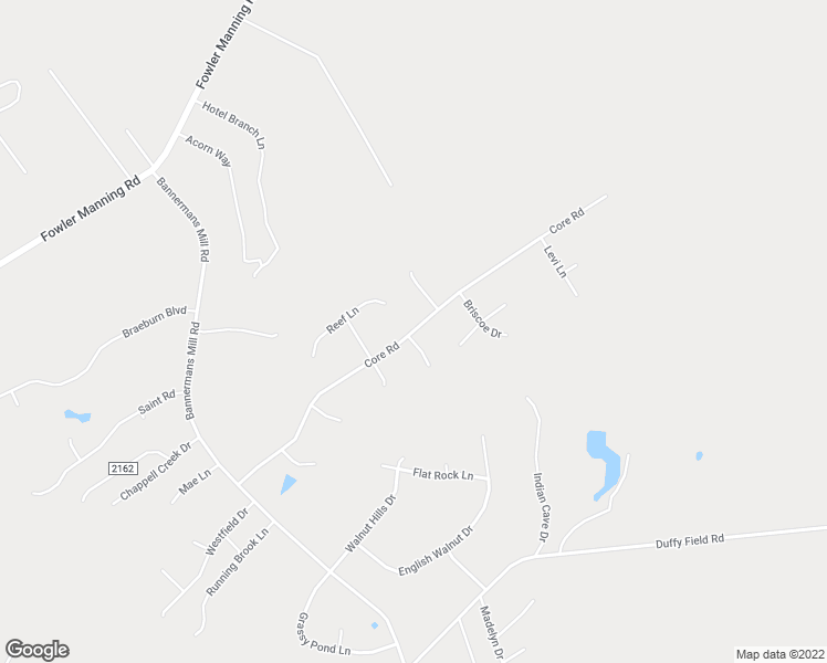 map of restaurants, bars, coffee shops, grocery stores, and more near Core Road in Richlands