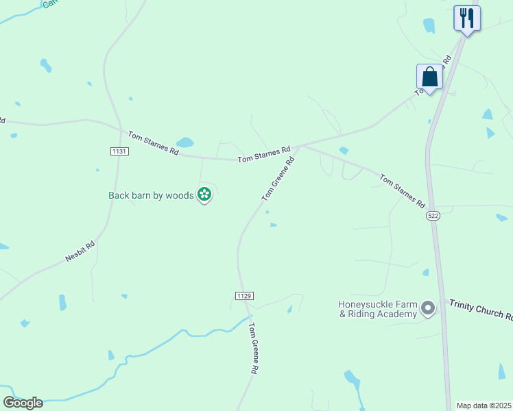 map of restaurants, bars, coffee shops, grocery stores, and more near 3712 Tom Greene Road in Waxhaw