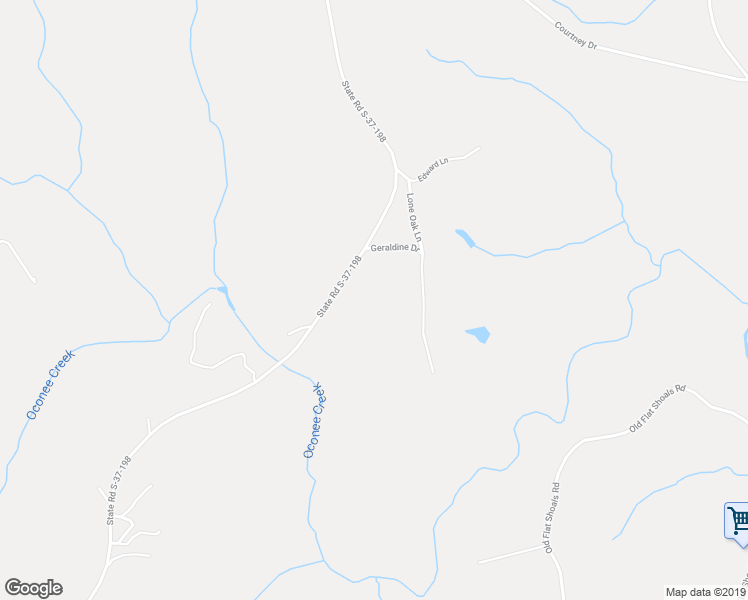 map of restaurants, bars, coffee shops, grocery stores, and more near 334 Geraldine Drive in Walhalla