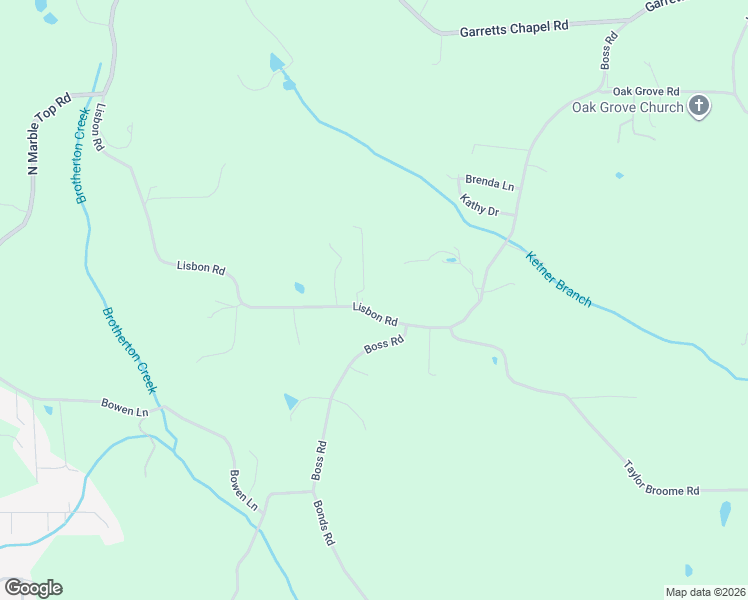 map of restaurants, bars, coffee shops, grocery stores, and more near 74 Lisbon Road in Chickamauga