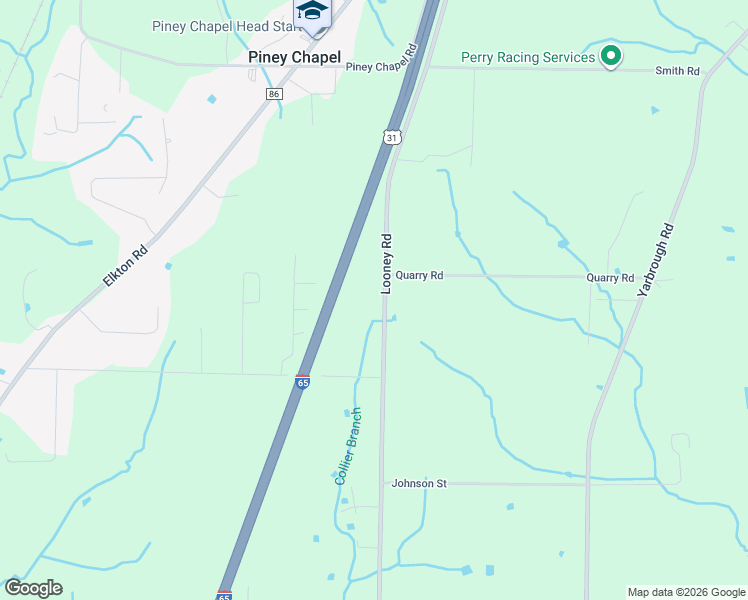 map of restaurants, bars, coffee shops, grocery stores, and more near 19947 Looney Road in Athens