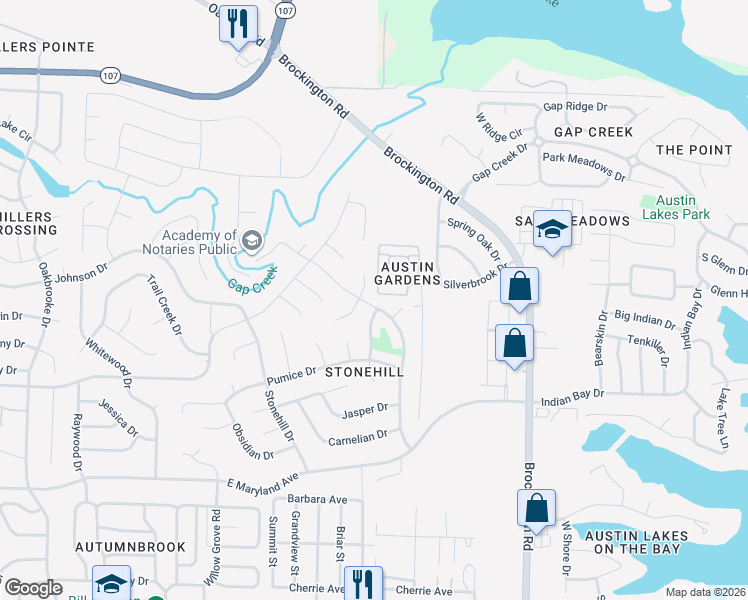 map of restaurants, bars, coffee shops, grocery stores, and more near 324 Feldspar Drive in Sherwood