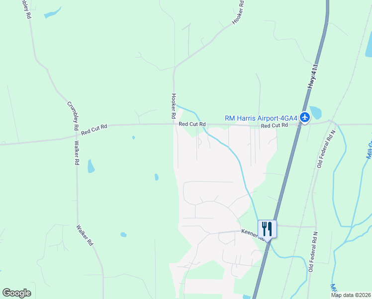 map of restaurants, bars, coffee shops, grocery stores, and more near 550 Red Cut Road in Chatsworth