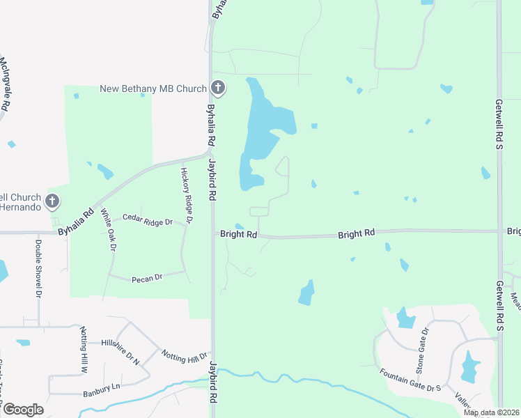 map of restaurants, bars, coffee shops, grocery stores, and more near 2154 Bright Road in Hernando