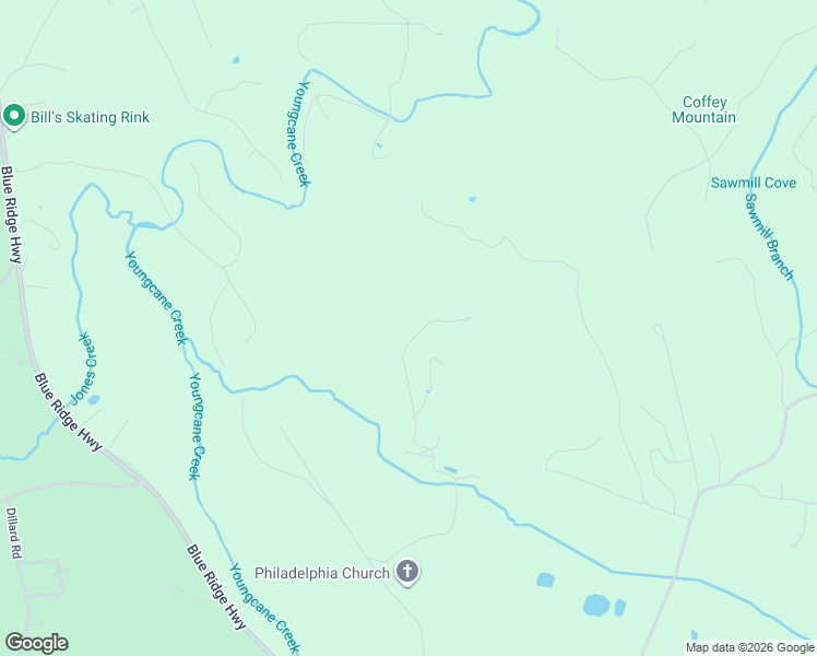 map of restaurants, bars, coffee shops, grocery stores, and more near 2110 Coffee Mountain Road in Blairsville