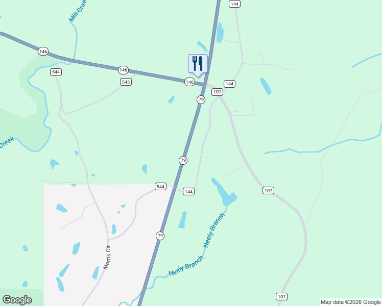 map of restaurants, bars, coffee shops, grocery stores, and more near 25020 Alabama 79 in Scottsboro