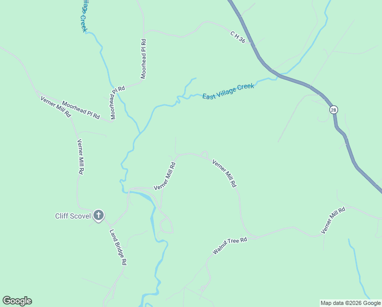 map of restaurants, bars, coffee shops, grocery stores, and more near Verner Mill Rd in Mountain Rest