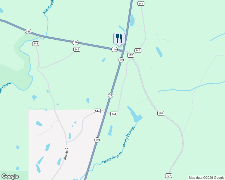 map of restaurants, bars, coffee shops, grocery stores, and more near 25020 Alabama 79 in Scottsboro