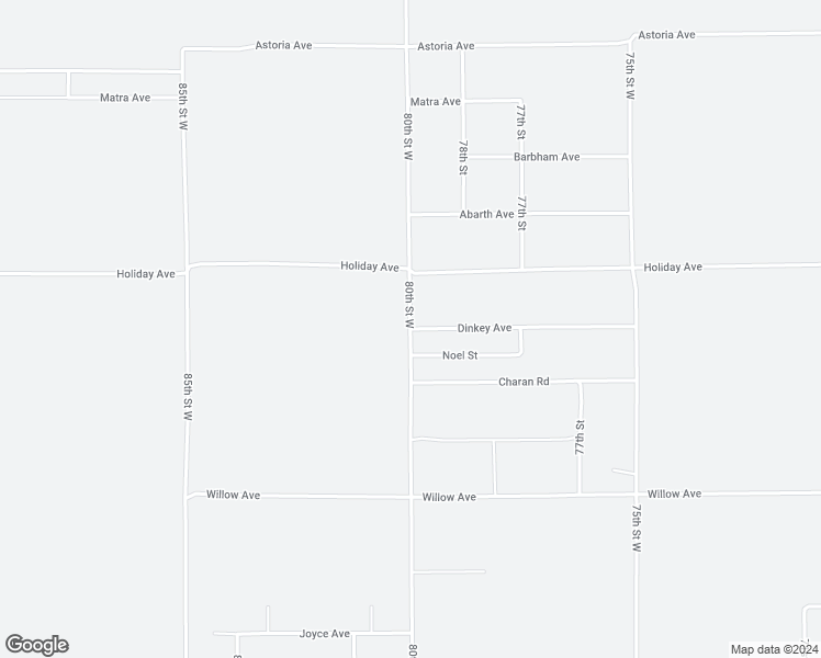 map of restaurants, bars, coffee shops, grocery stores, and more near 80th Street West in Rosamond