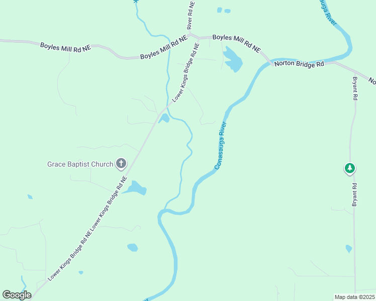 map of restaurants, bars, coffee shops, grocery stores, and more near 2126 Lower Kings Bridge Road Northeast in Dalton