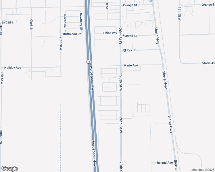 map of restaurants, bars, coffee shops, grocery stores, and more near 2109 Windflower Drive in Rosamond