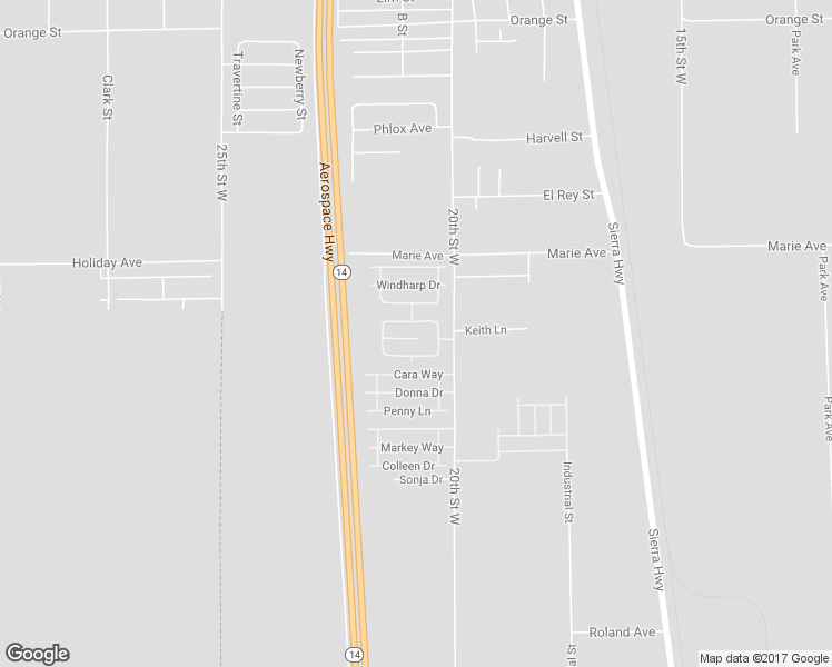 map of restaurants, bars, coffee shops, grocery stores, and more near 2109 Windflower Drive in Rosamond
