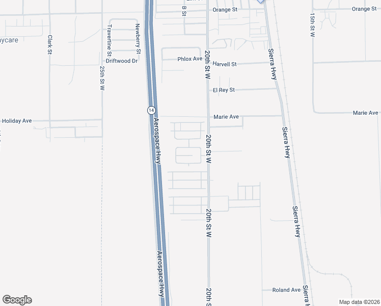 map of restaurants, bars, coffee shops, grocery stores, and more near 2113 Windflower Drive in Rosamond