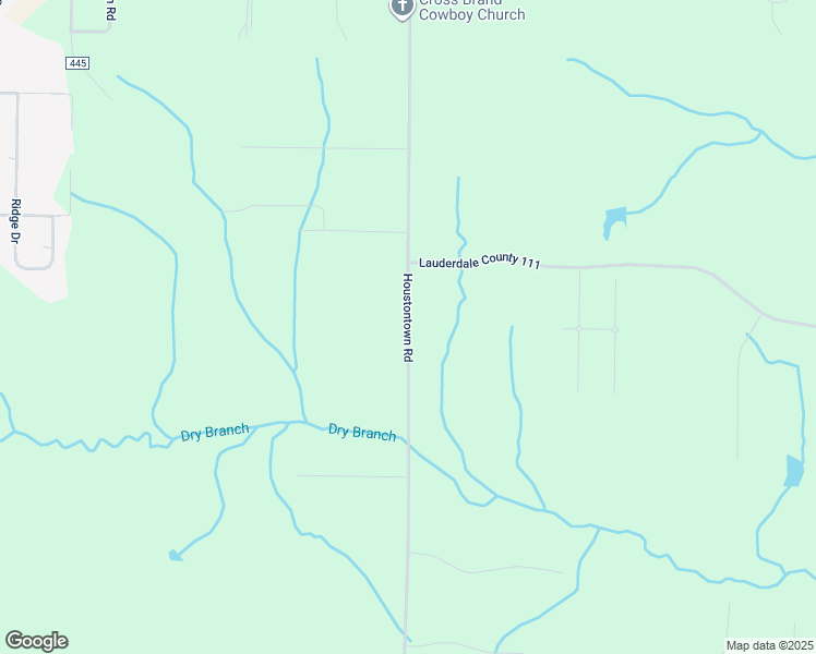 map of restaurants, bars, coffee shops, grocery stores, and more near Houstontown Road in Lauderdale County